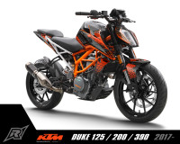 Dekorset Radical Racing, onder licentie van KTM