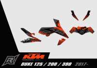 Dekorset Radical Racing, onder licentie van KTM