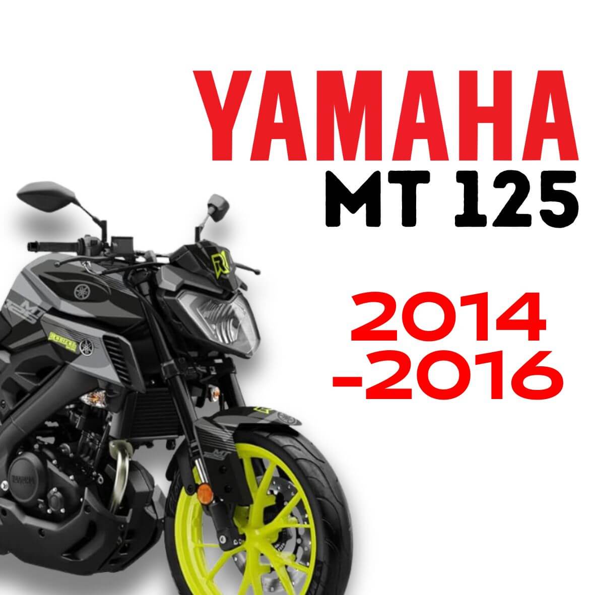 Yamaha MT 125 2014 tot 2016 tuning en vervangingsonderdelen