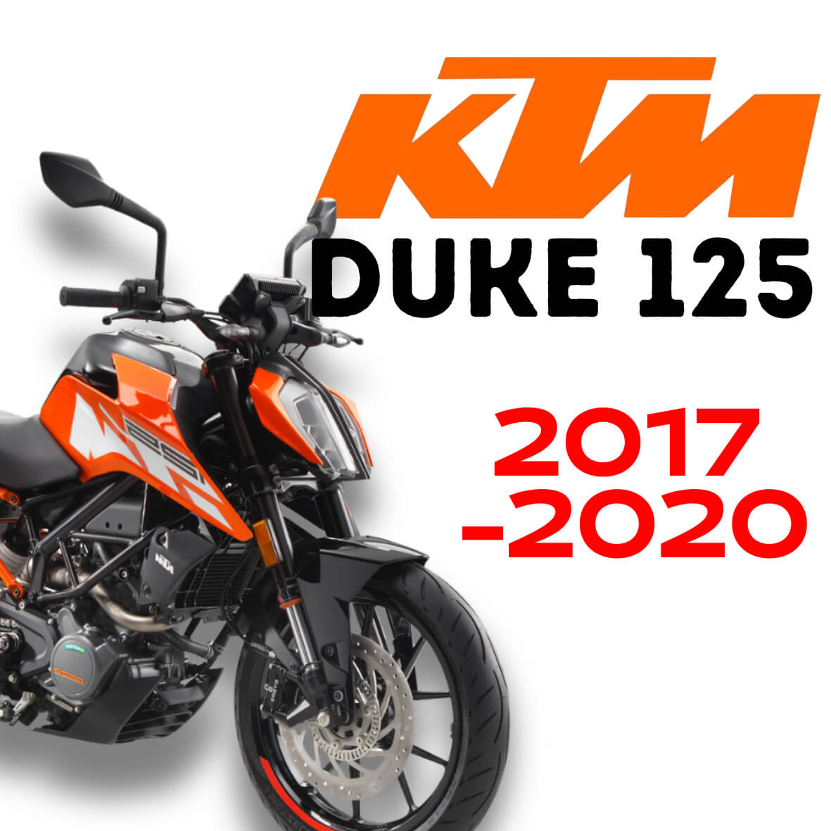 KTM Duke 125 2017 tot 2020 tuning en vervangingsonderdelen